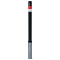 Barrier post | Black - Line |  76 mm | removable | self-engaging lock, incl. base rosette, | with hot-dip galvanized ground sleeve, approx. 400 mm below ground | with Euro profile cylinder lock and three keys